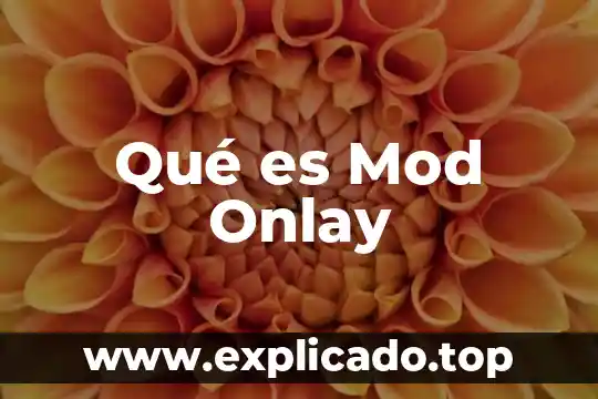 Que es la extraccion 5 Qué es Mod Onlay