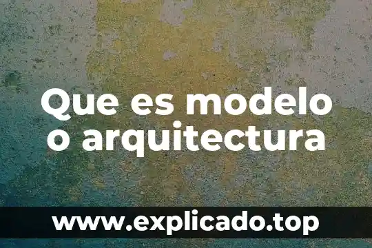 Que es bueno de carnada para pescar 3 Que es modelo o arquitectura