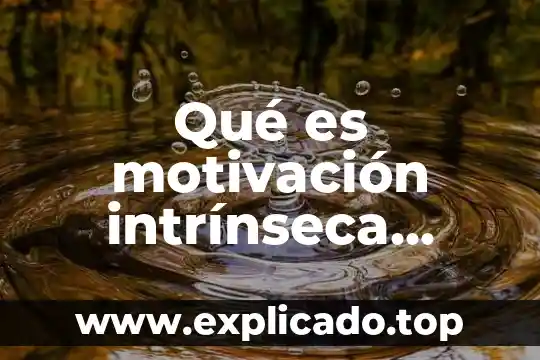 Qué es motivación intrínseca según la UAAH devocional rient