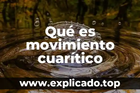 Que es un detectoe de movimiento 6 Qué es movimiento cuarítico