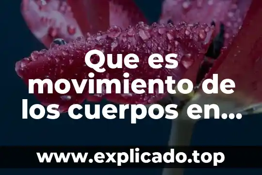 Que es movimiento de los cuerpos en tres dimensiones
