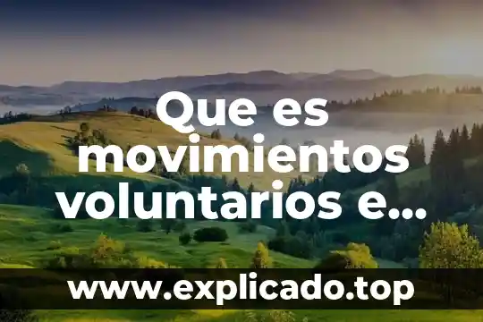Por que es importante la conciencia fonologica 3 Que es movimientos voluntarios e involuntarios