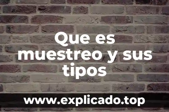Que es muestreo y sus tipos