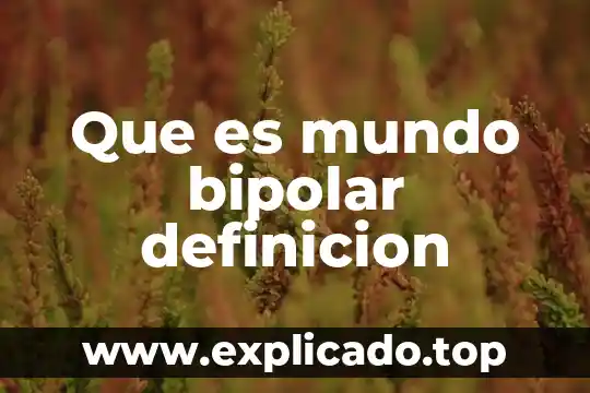 ¿Qué es el matrimonio católico definición? 5 Que es mundo bipolar definicion