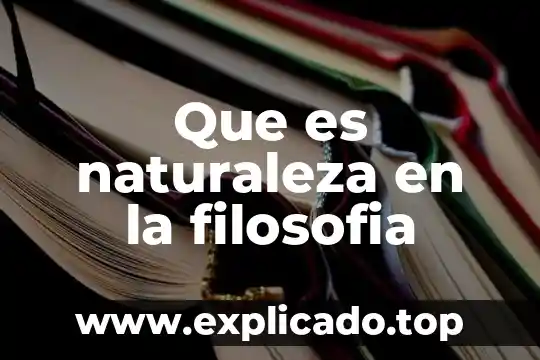 Que es la filosofía de la educación octavio fullat 7 Que es naturaleza en la filosofia