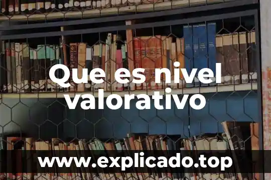 Qué es el nivel silábico 6 Que es nivel valorativo