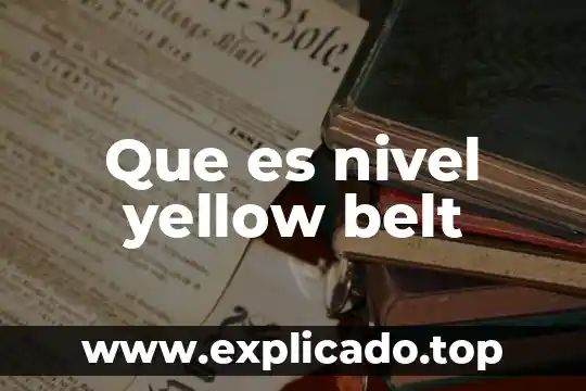Qué es el nivel silábico 5 Que es nivel yellow belt