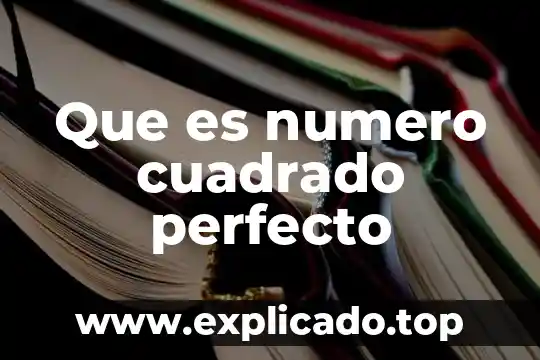 Que es número en el área de la salud 6 Que es numero cuadrado perfecto