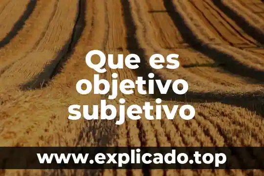 Que es prospera y su objetivo tiene el programa 3 Que es objetivo subjetivo