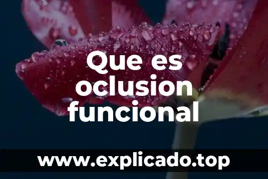 Que es impotencia funcional 6 Que es oclusion funcional