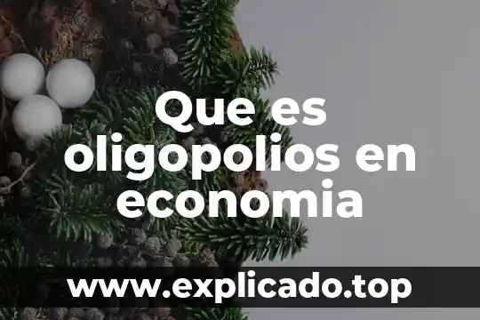 Que es la pet en economia 6 Que es oligopolios en economia