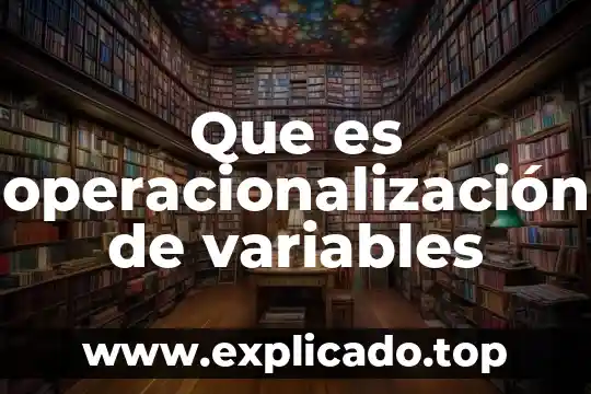 Que es operacionalización de variables