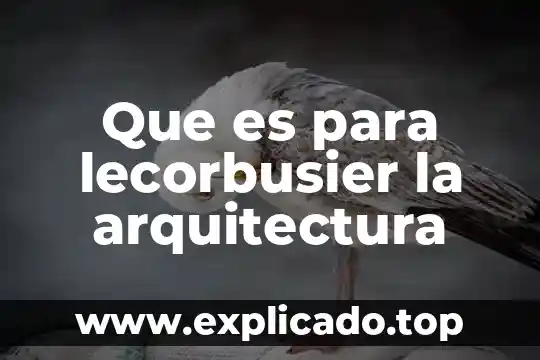 Que es una arista en arquitectura 5 Que es para lecorbusier la arquitectura