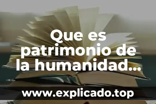 Que es patrimonio de la humanidad resumen