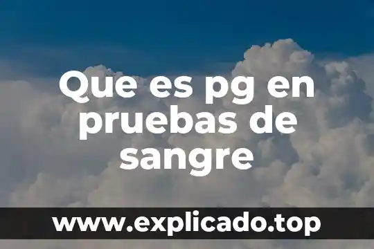 Que es una pruebas destructivas 8 Que es pg en pruebas de sangre