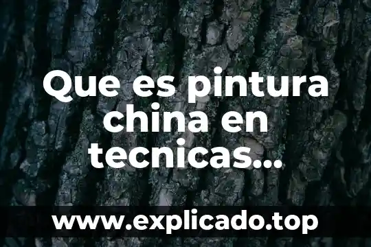 Que es pintura primarias 4 Que es pintura china en tecnicas dedibujo