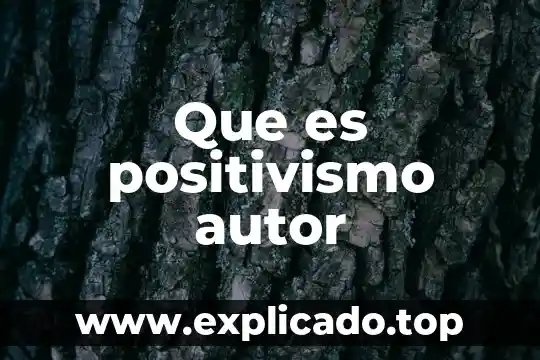 Que es bibliografia del autor 8 Que es positivismo autor