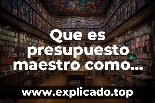 Qué es el tie y cómo se calcula 5 Que es presupuesto maestro como se calcula