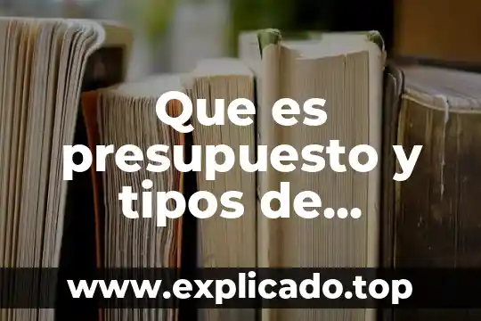 Qué es la educación y sus tipos 8 Que es presupuesto y tipos de presupuestos