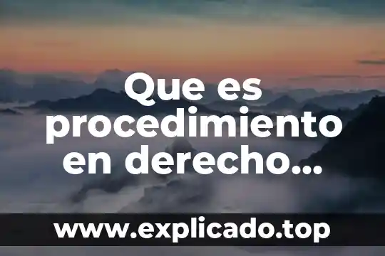 Que es unidad de seguridad procesal 5 Que es procedimiento en derecho procesal