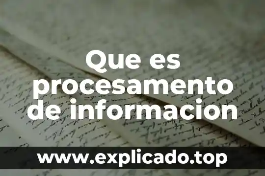 Que es un software de manejo de informacion 3 Que es procesamento de informacion
