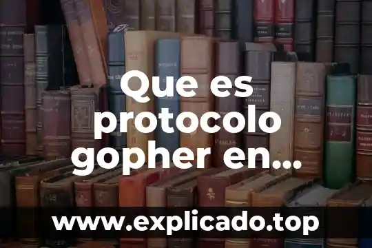 Que es un protocolo industrial 4 Que es protocolo gopher en informatica