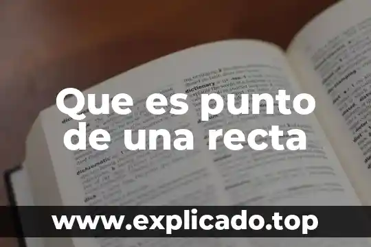 Que es notacion de linea recta 8 Que es punto de una recta
