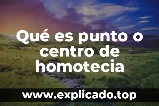 Que es la hybris del punto cero 5 Qué es punto o centro de homotecia