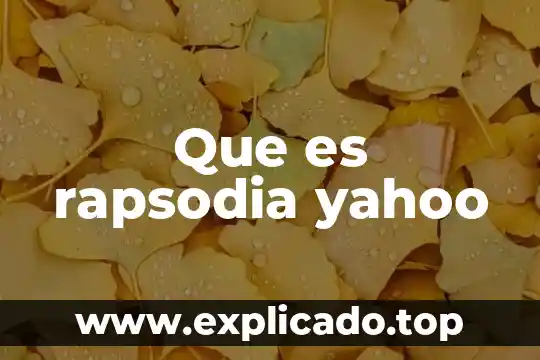 Que es goals en facebook yahoo 7 Que es rapsodia yahoo