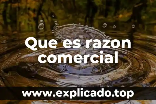 Muestra la razón social de la empresa que es 3 Que es razon comercial