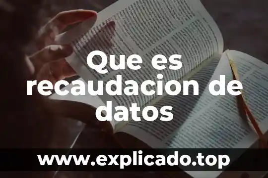 Datos demográficos que es 5 Que es recaudacion de datos
