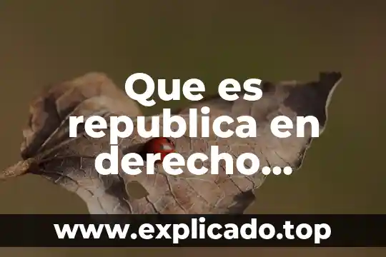 Que es una republica democratica ejemplos 7 Que es republica en derecho romano