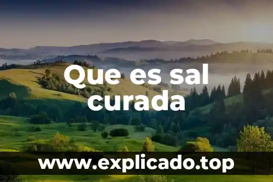Que es mas refinada la sal o la azucar 8 Que es sal curada