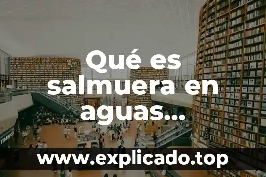 Que es la floculacion de aguas residuales 8 Qué es salmuera en aguas residuales