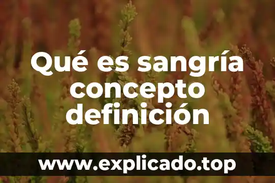 Que es sangria lenguaje 3 Qué es sangría concepto definición