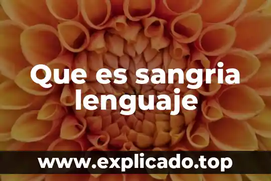 Qué es sangría concepto definición 5 Que es sangria lenguaje