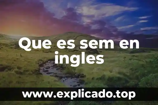 Que es sem en ingles