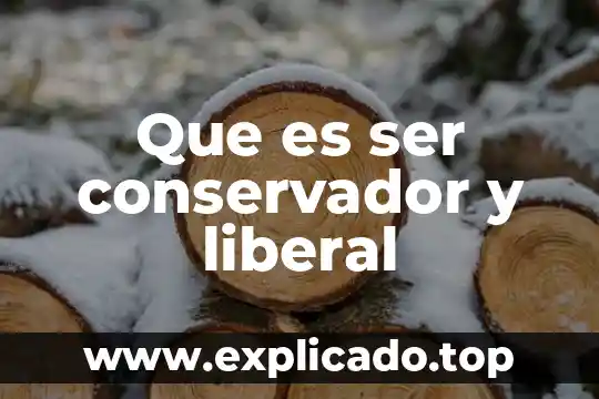 Que es estado liberal de derecho 6 Que es ser conservador y liberal
