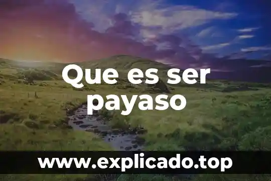 Que es ser un plebello 4 Que es ser payaso