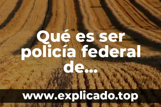 Que es el salario ley federal del trabajo 5 Qué es ser policía federal de investigación