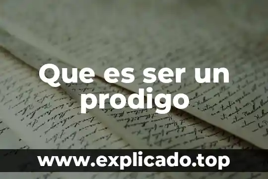Que es una carta de reemplazo 5 Que es ser un prodigo