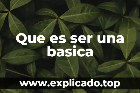 Que es ser nimada 3 Que es ser una basica