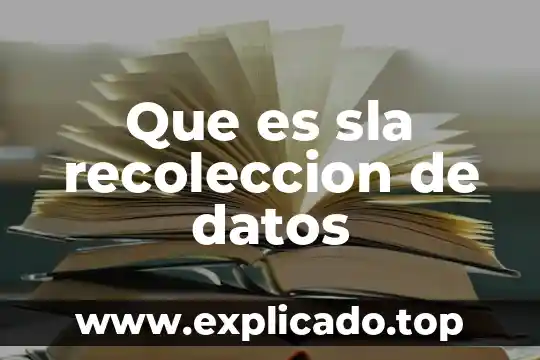 Datos demográficos que es 8 Que es sla recoleccion de datos