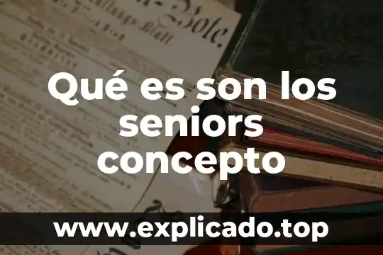 Qué es son los seniors concepto