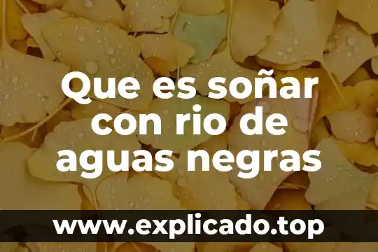 Qué es depuradoras de aguas residuales 3 Que es soñar con rio de aguas negras