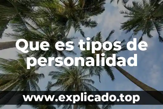 Que es tipos de personalidad