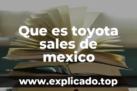 Sales oxisales que es 8 Que es toyota sales de mexico