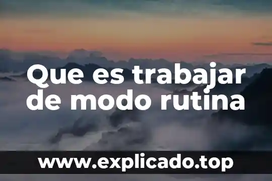 Qué es trabajar de barista 5 Que es trabajar de modo rutina