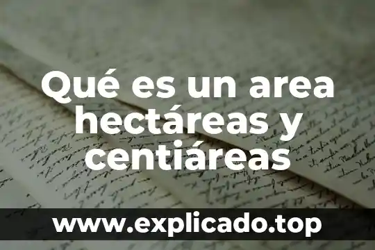 Que es un organigrama del area 5 Qué es un area hectáreas y centiáreas