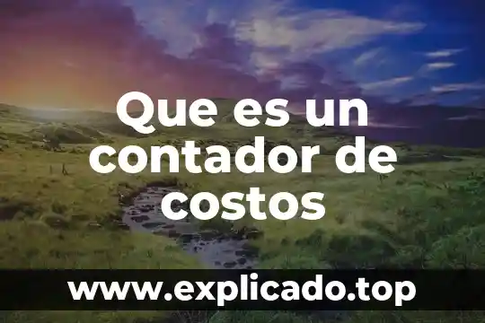 Qué es un contador y sus funciones 8 Que es un contador de costos